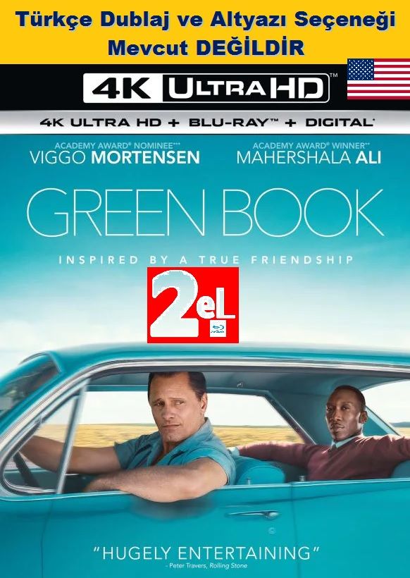 Green Book 4K Ultra HD+Blu-Ray Disk Karton Kılflı