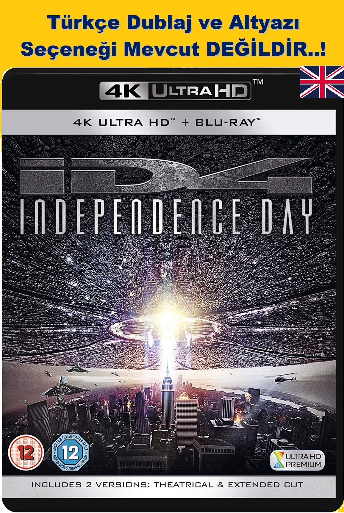 Independence Day - Kurtuluş Günü 4K Ultra HD+Blu-Ray 3 Disk