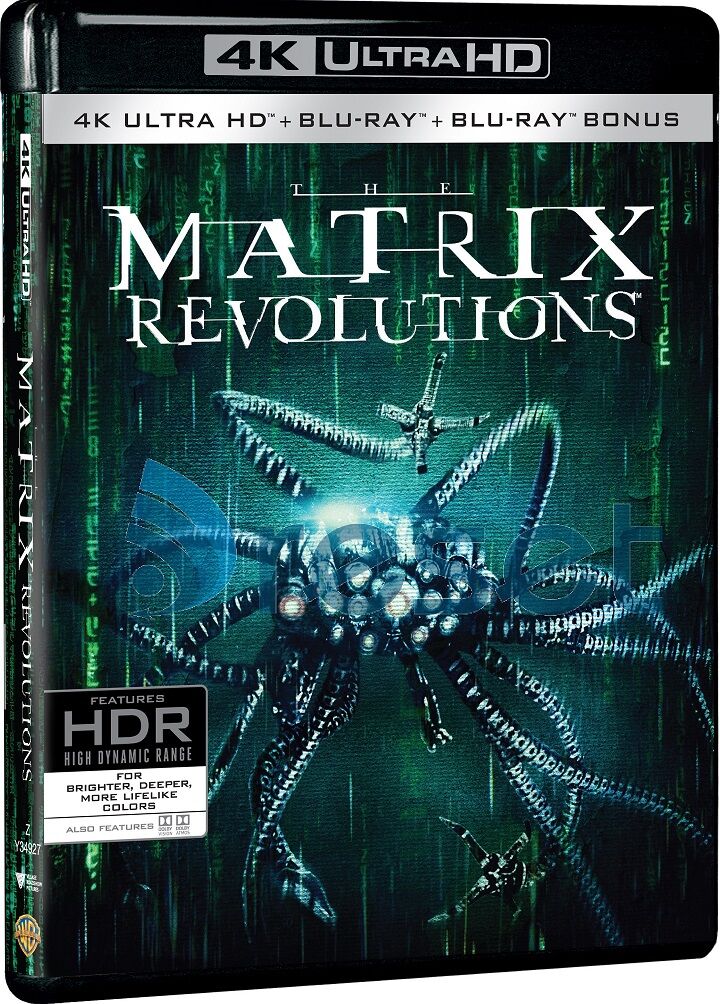 Matrix Revolutions 4K Ultra HD+Blu-Ray+Bonus 3 Disk