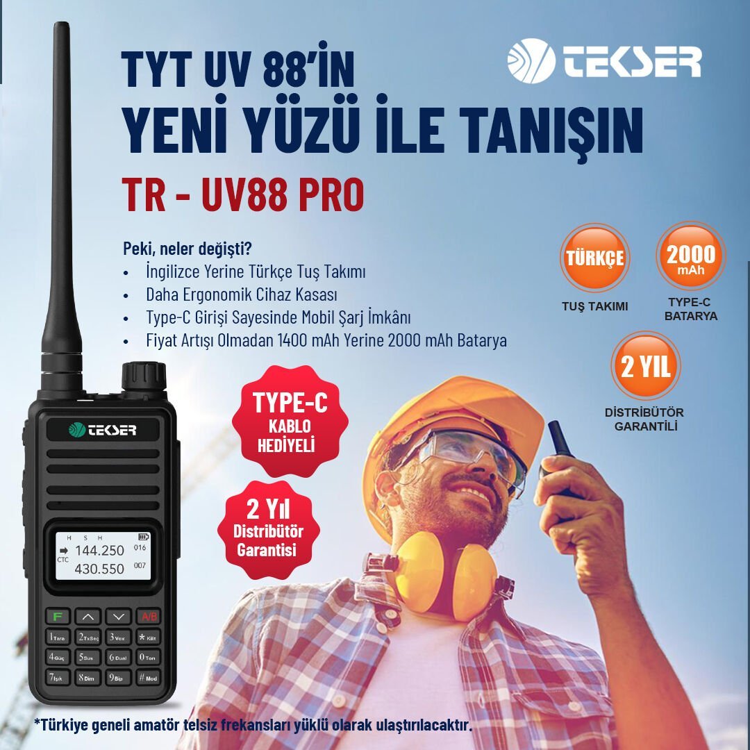 Tekser  TR-UV88 VHF/UHF El Telsizi