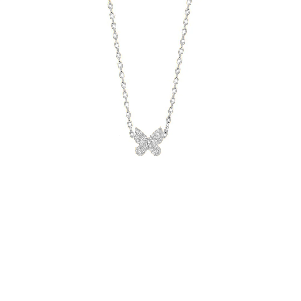 Minimal Kelebek Kolye 718034 Silver
