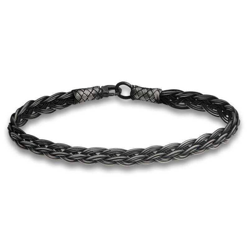 Gümüş Kazaziye Örgü Bileklik 21 cm