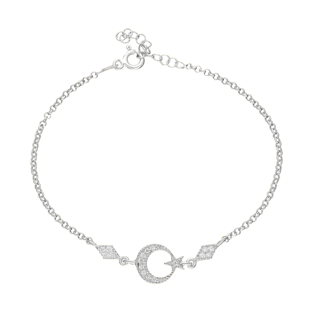 Ay Yıldız Bileklik 717018 Silver
