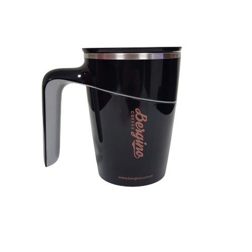 Bergino Coffee Vakumlu Devrilmez Mug Siyah 470 ML Paslanmaz Çelik
