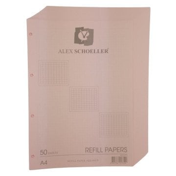 Alex Schoeller Kolej Yedek Renkli A4 Kareli 50 Sayfa ALX 872 Pembe