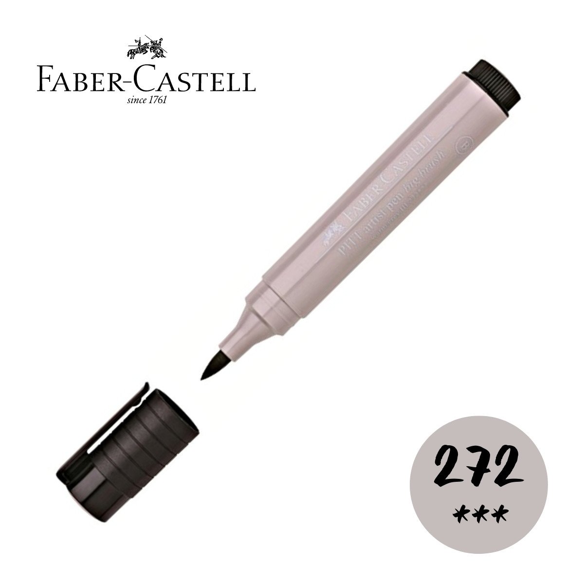 Faber Castell Pitt Artist Pen Big Brush Marker 272 Warm Grey III