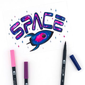 Tombow Dual Brush Pen Kalemi Seti Galaxy Renkler 56188 10 Renk