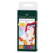 Faber Castell Pitt Çizim Kalemi Fırça Uç Ana Renkler 6 Lı Poşet