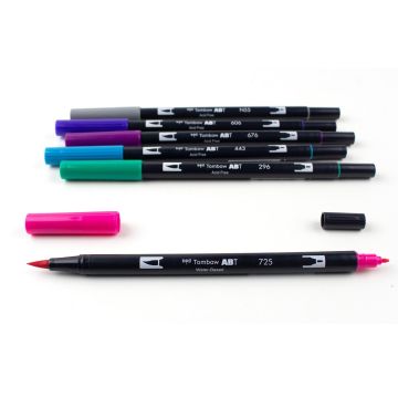 Tombow Dual Brush Pen Kalemi Seti Galaxy Renkler 56212 6 Renk