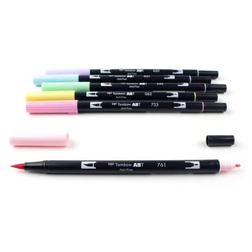 Tombow Dual Brush Pen Kalemi Seti Pastel Renkler 56213 6 Renk