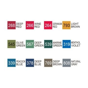 Zig Kurecolor KC3000/12B6 Twin WS Marker Kalem 12li Deep Colors