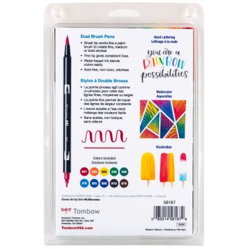 Tombow Dual Brush Pen Kalemi Seti Primary Renkler 56167 10 Renk
