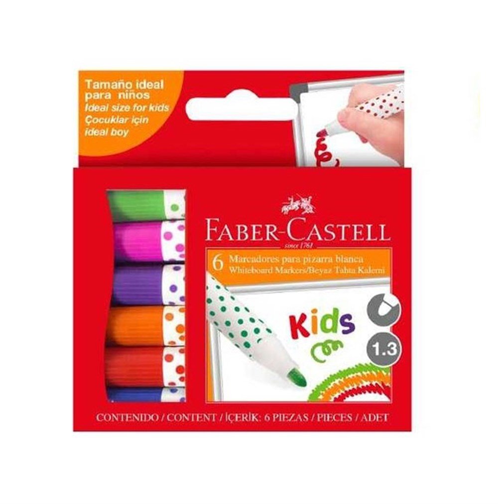 Faber Castell Kids Beyaz Tahta Kalemi 6 Lı