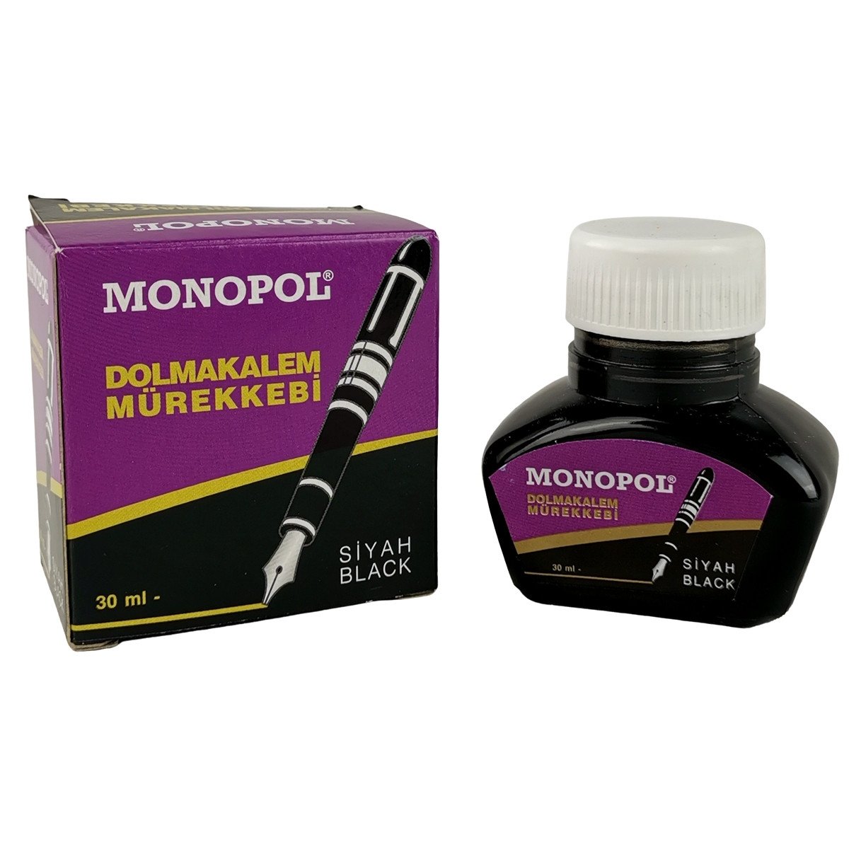 Monopol Dolma Kalem Yazı Mürekkebi 30ml Siyah