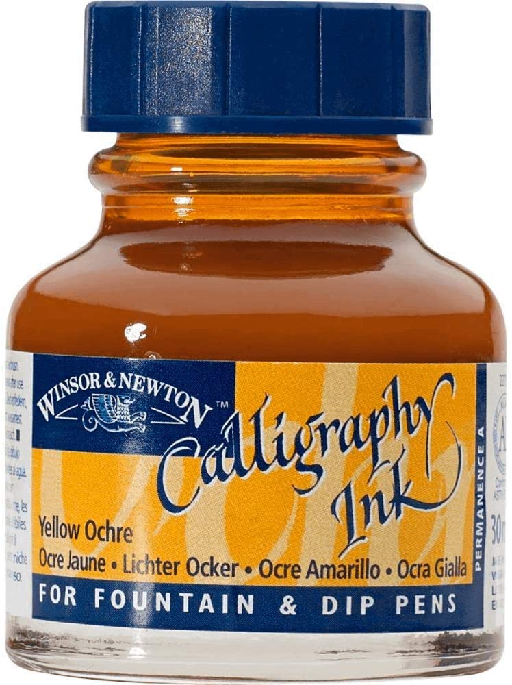 Winsor Newton Calligraphy Ink Kaligrafi Mürekkebi 30ml Yellow Ochre