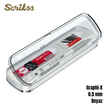 Scrikss Versatil Kalem Graph-X 0.5mm Beyaz 3lü Set