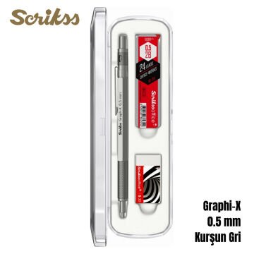 Scrikss Versatil Kalem Graph-X 0.5mm Kurşun Gri 3lü Set