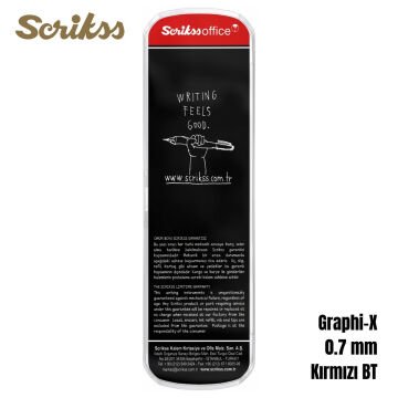 Scrikss Versatil Kalem Graph-X 0.7mm Kırmızı 3lü Set