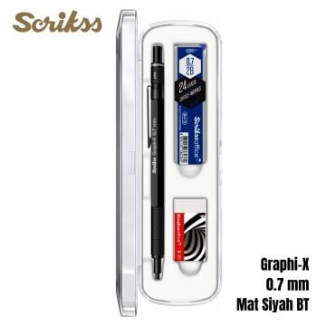 Scrikss Versatil Kalem Graph-X 0.7mm Mat Siyah 3lü Set