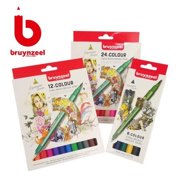 Bruynzeel İnce Uçlu Keçeli Kalem 0.4mm Seti Mini Boy 12li