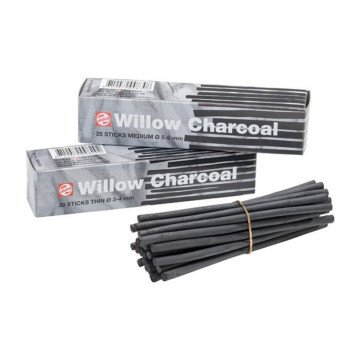 Talens Willow Charcoal Kömür Çubuk Medium 5-6mm x 13cm 25li