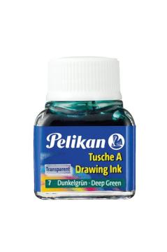 Pelikan 523 Drawing Ink Çini Çizim Mürekkebi 10ml Transparent No 07 Deep Green