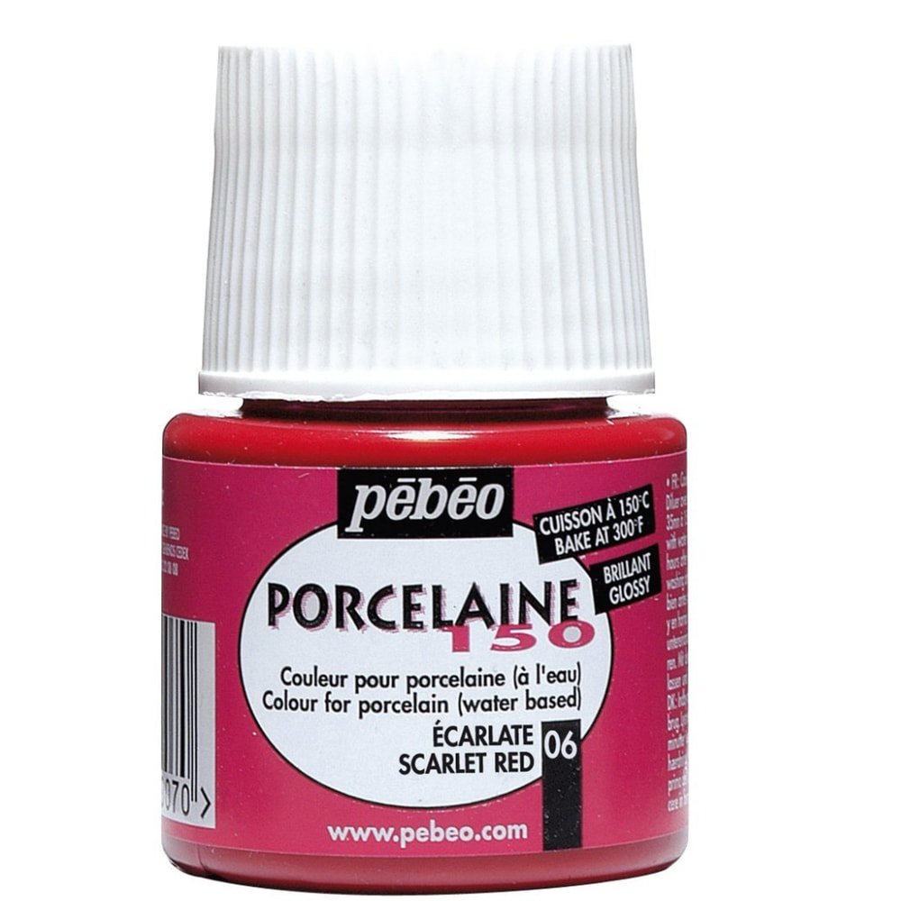 Pebeo Porcelaine 150 Porselen Boyası 06 Scarlet Red