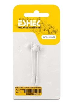 Eshel Maket Çift Işıklı Yaya Cadde Lambası 1/100 2li