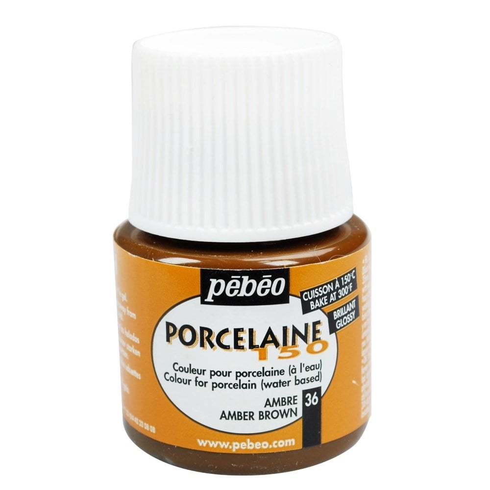 Pebeo Porcelaine 150 Porselen Boyası 36 Amber Brown