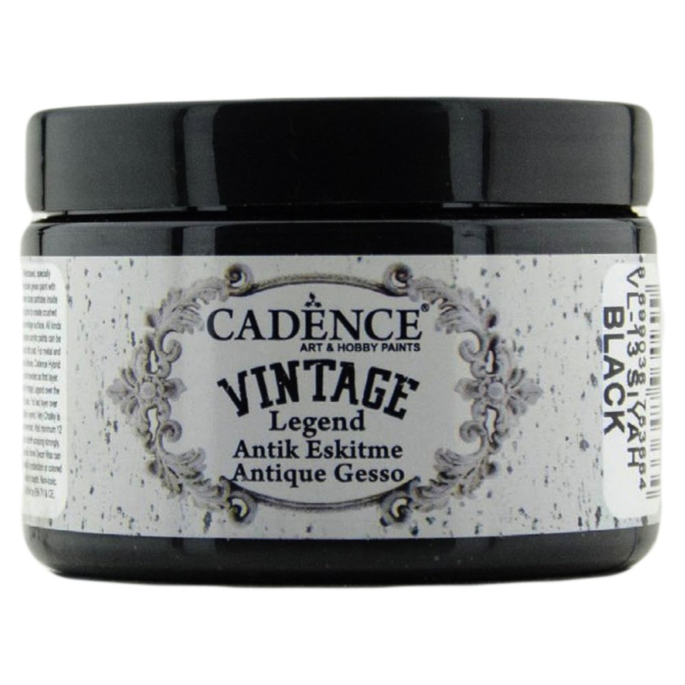 Cadence Vintage Legent Antik Eskitme Boyası 150ml 13 Siyah