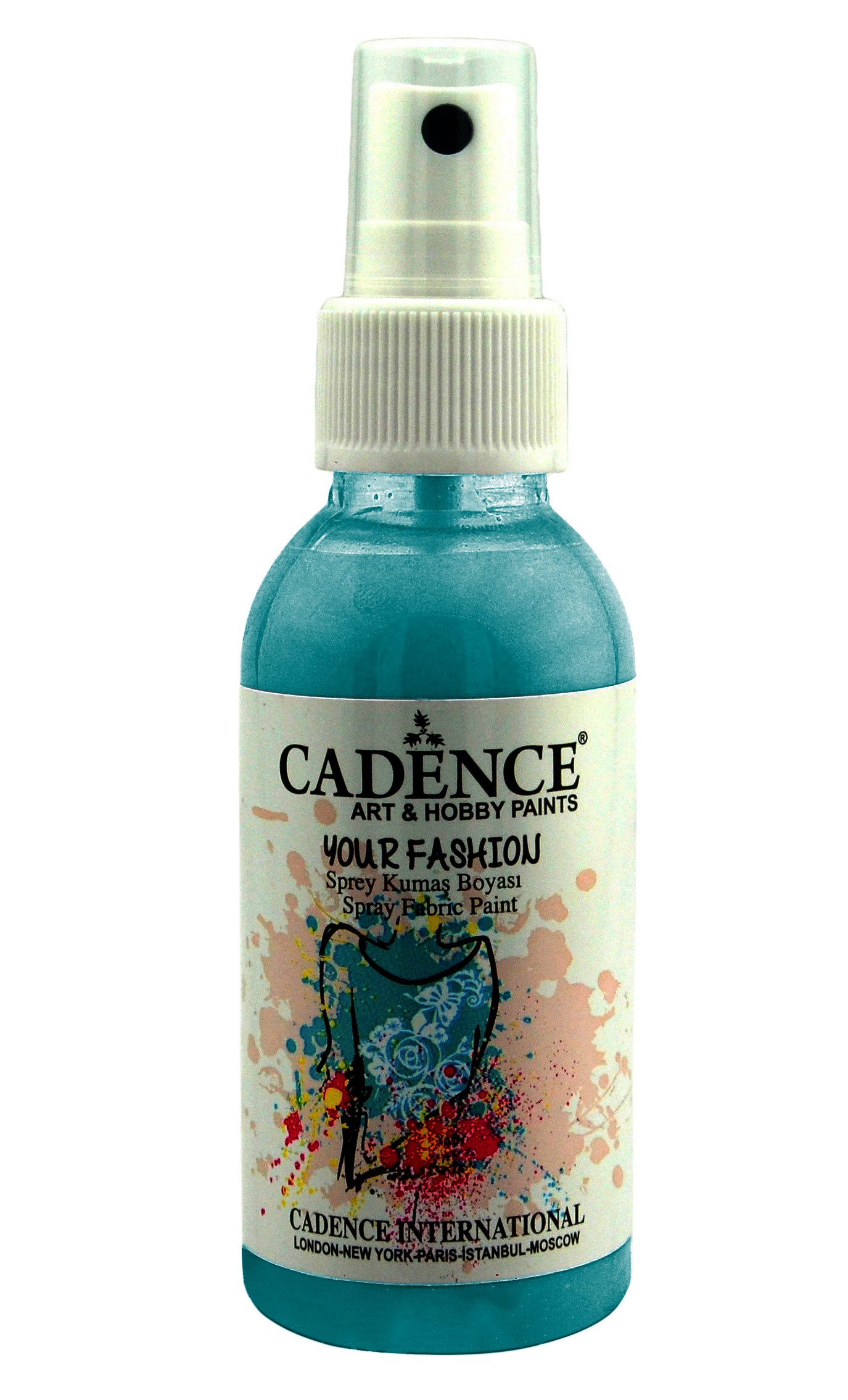 Cadence Your Fashion Sprey Kumaş Boyası 100ml 1115 Turkuaz