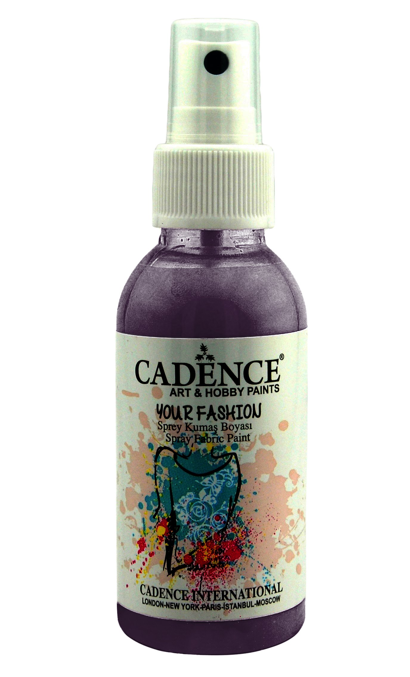 Cadence Your Fashion Sprey Kumaş Boyası 100ml 1117 Patlıcan