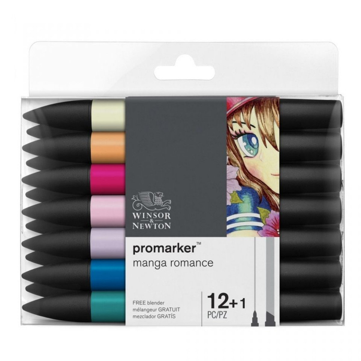 Winsor Newton Promarker 12+1 Set Manga Romance