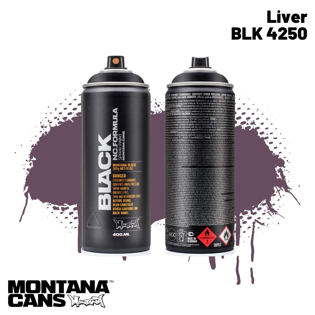 Montana Black Sprey Boya 400ml BLK4250 Liver