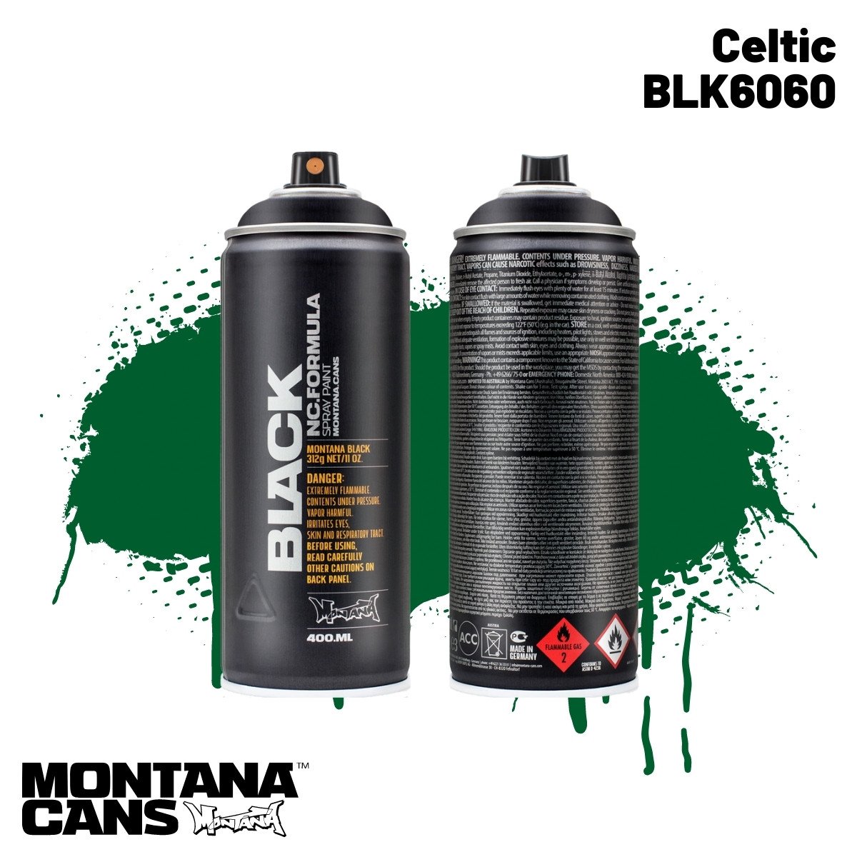 Montana Black Sprey Boya 400ml BLK6060 Celtic