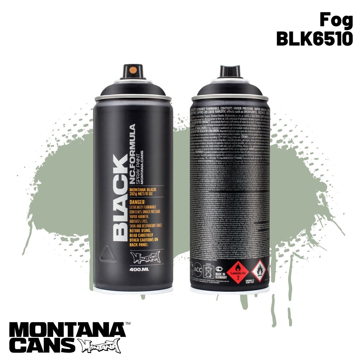 Montana Black Sprey Boya 400ml BLK6510 Fog