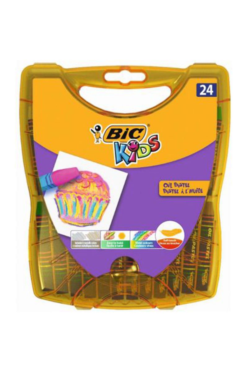 Bic Yağlı Pastel 24'lü Sert Plastik Kutu