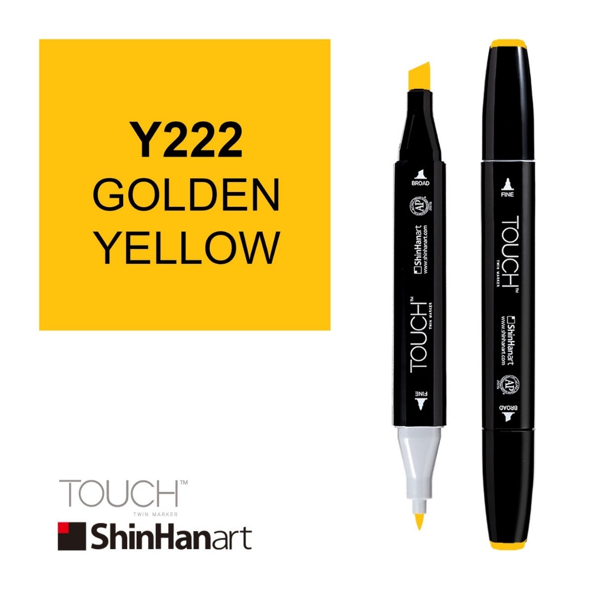 ShinHan Art Touch Twin Marker Y222 Golden Yellow