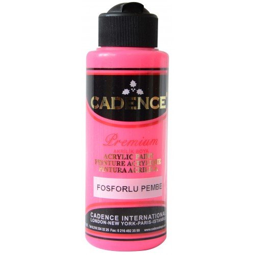 Cadence Premium Akrilik Boya 120ml Fosforlu Pembe