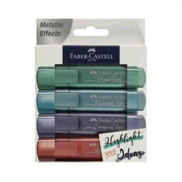 Faber Castell 4 Renk Textliner 46 Metalik İşaretleme Kalem Seti