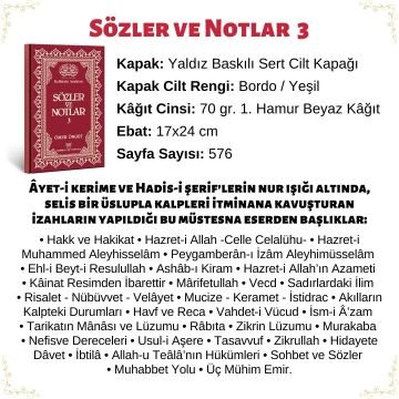 Sözler ve Notlar 3