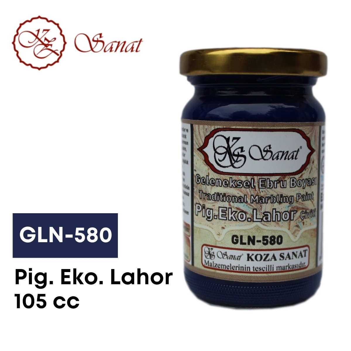 Koza Sanat Geleneksel Ebru Boyası 105cc GLN-580 Pigment Lahor Çiviti (Eko)