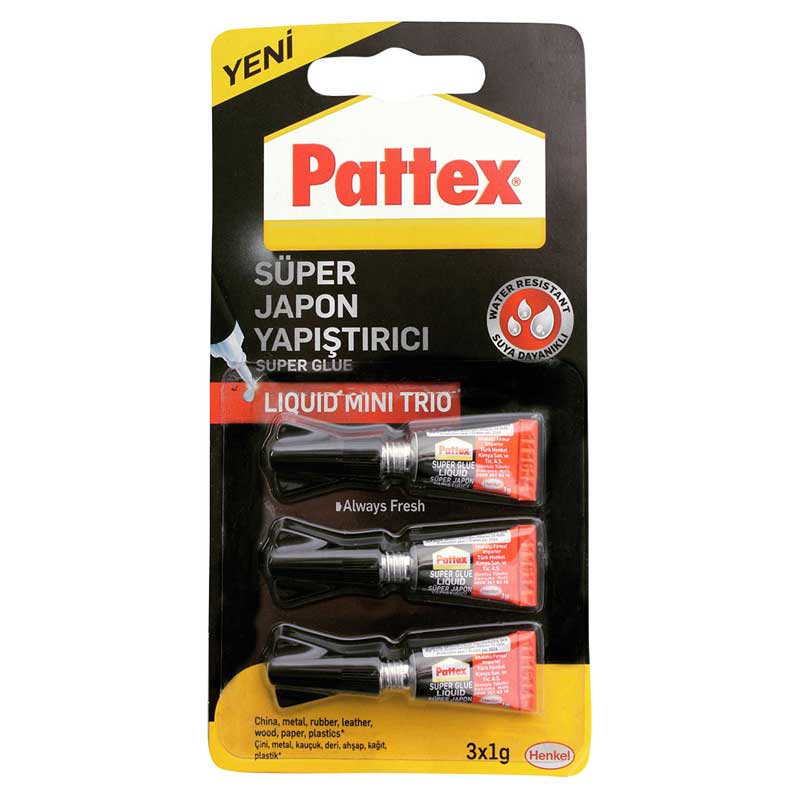 Pattex Süper Japon Mini Trio 1g 3'lü Blister