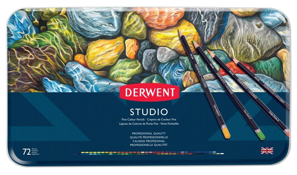 Derwent Studio Pencils Kuruboya Kalemi 72li Teneke Kutu