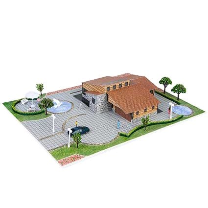 Eshel Maket Üç Boyutlu Ahşap Villa Puzzle 1/100