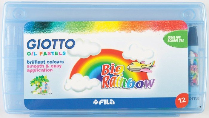 Giotto Big Rainbow Yağlı Pastel 12'li Plastik Kutu