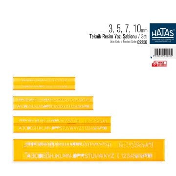 Hatas Teknik Resim Yazı Seti 3 5 7 10mm Takım