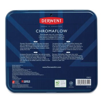 Derwent Chromaflow Kuru Boya Kalem Seti Metal Kutu 48li