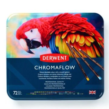 Derwent Chromaflow Kuru Boya Kalem Seti Metal Kutu 72li