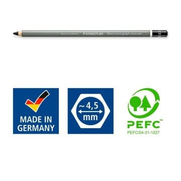 Staedtler Mars Lumograph Dereceli Kömür Kalem 100C S